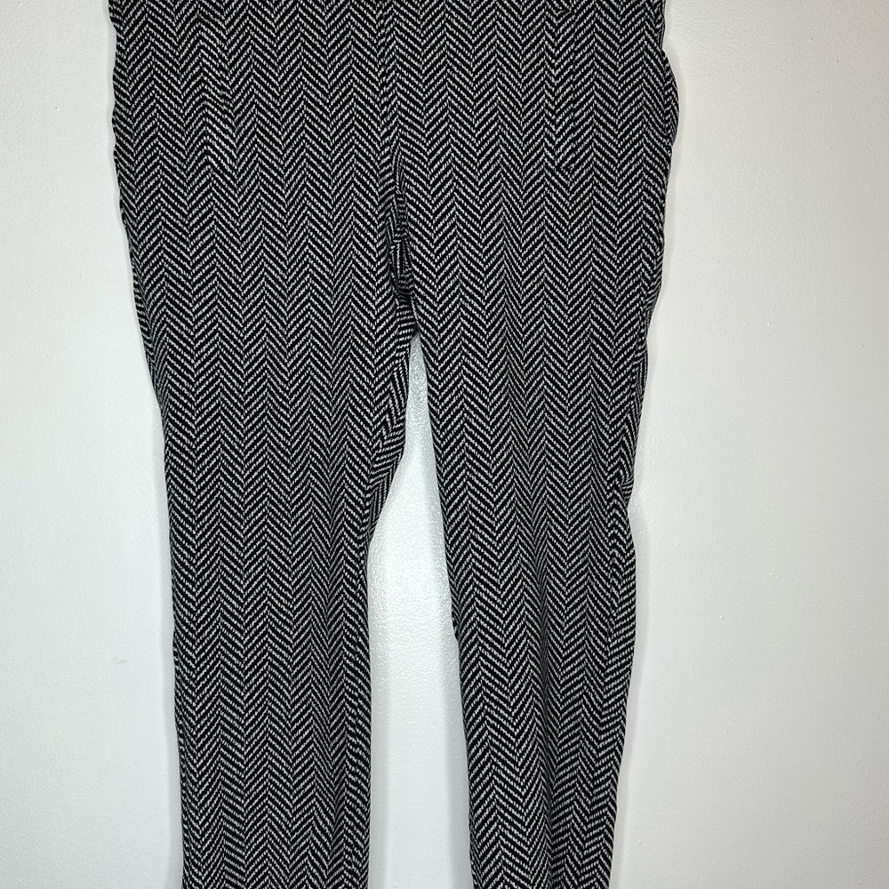 Chico's Monochrome Herringbone Trousers